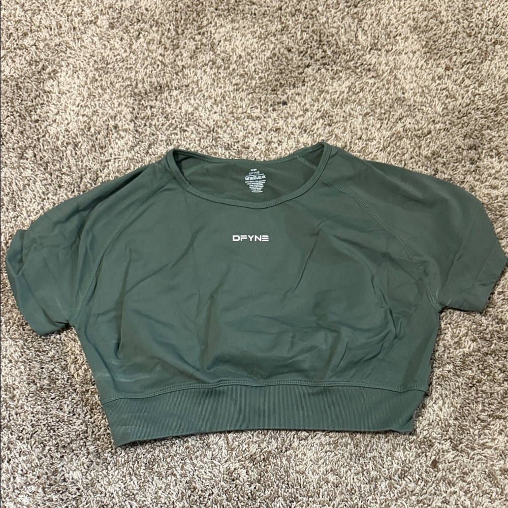 DFYNE Forest Green Women's Crop Top